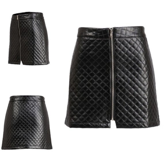 Faux Leather Skirt - Picture 3 of 11